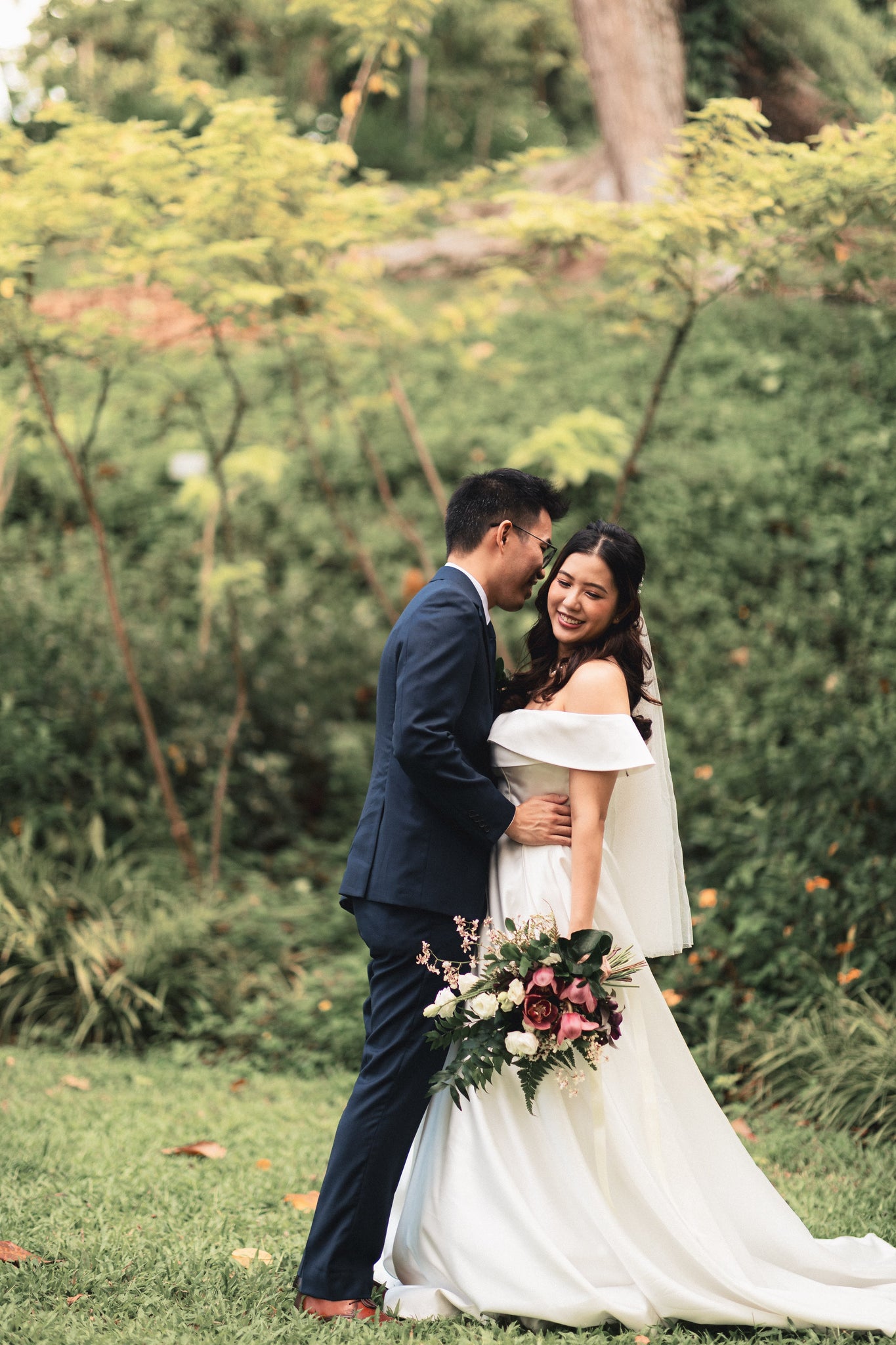 Botanical Floral Bouquet for Wedding at Welsey Church 12