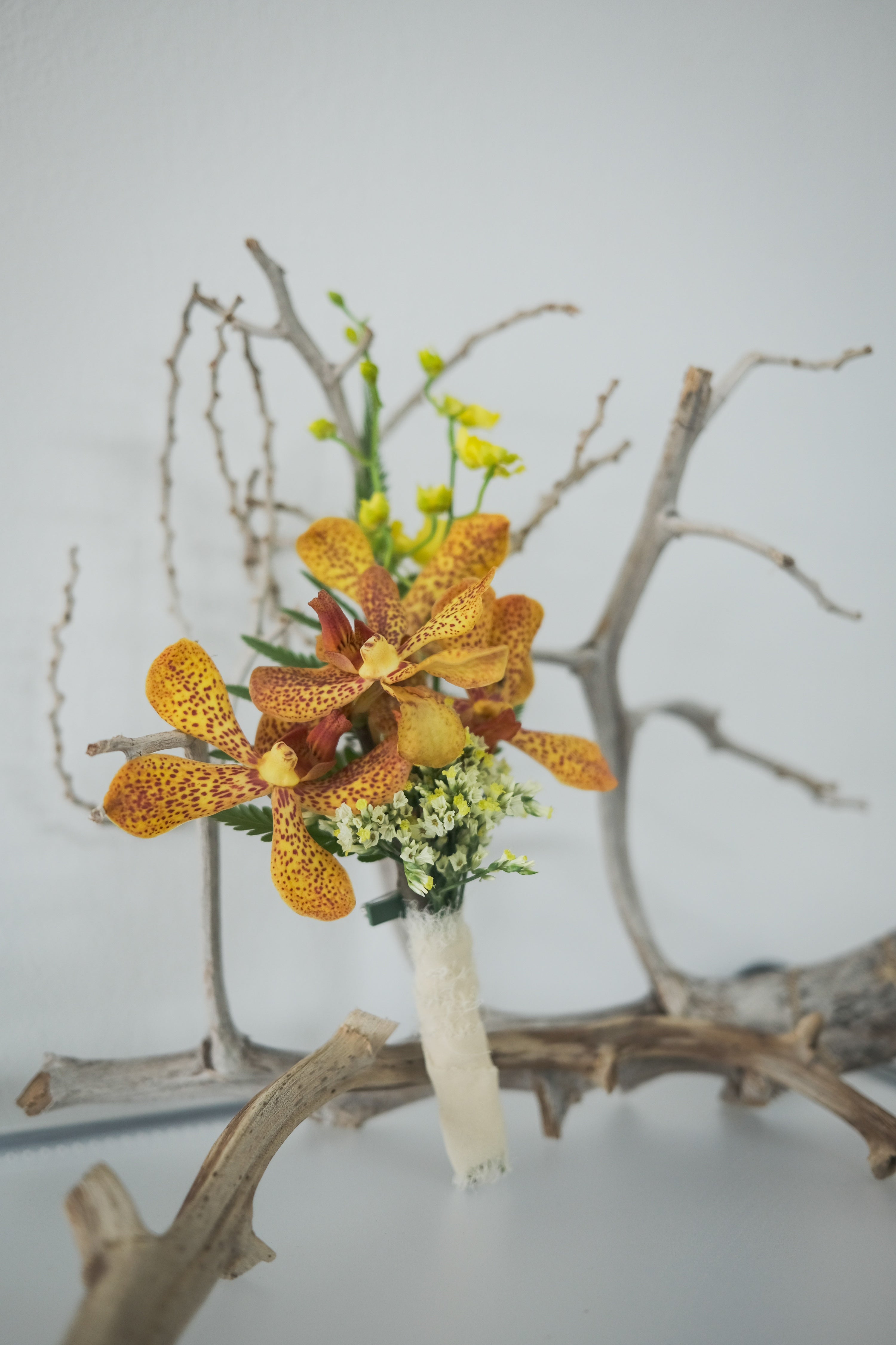 Botanical Tropical Floral Boutonniere for Private Dinner at 87 Wine Club 18