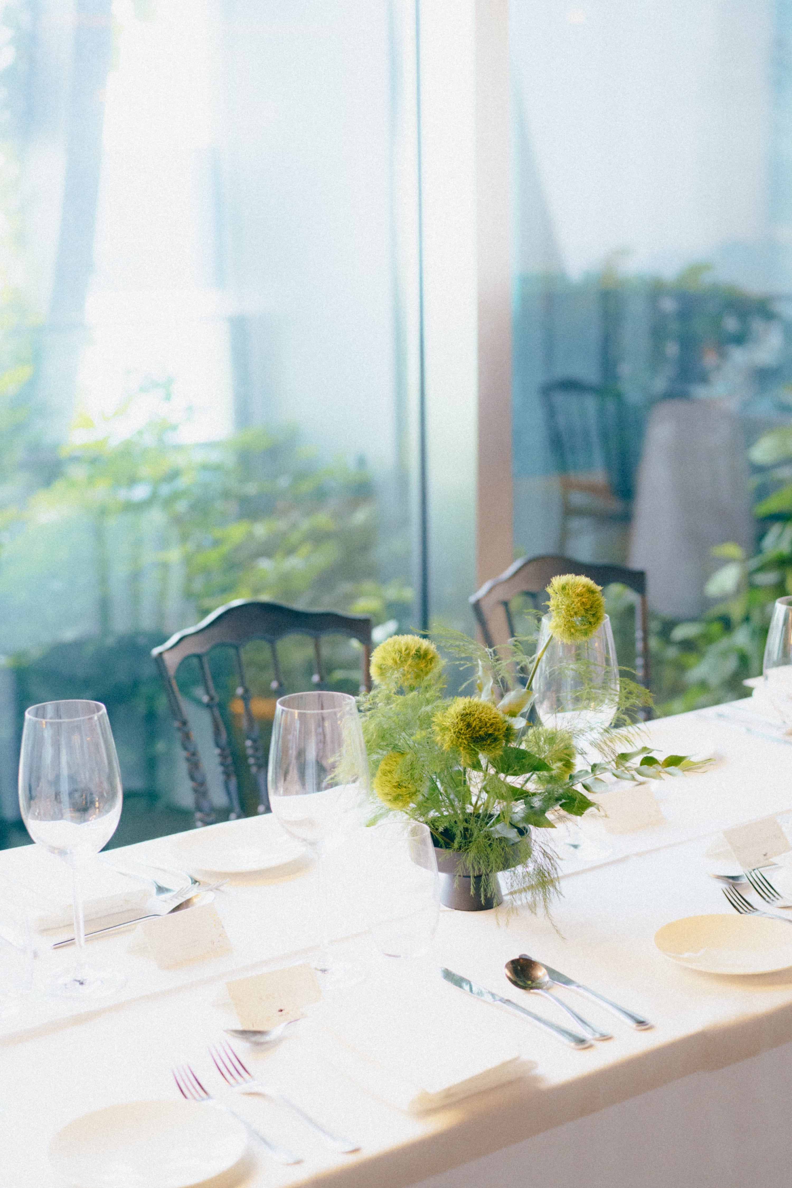 Botanical Floral Ikebana Table Arrangements with Fruits for Wedding at 1-Arden 17