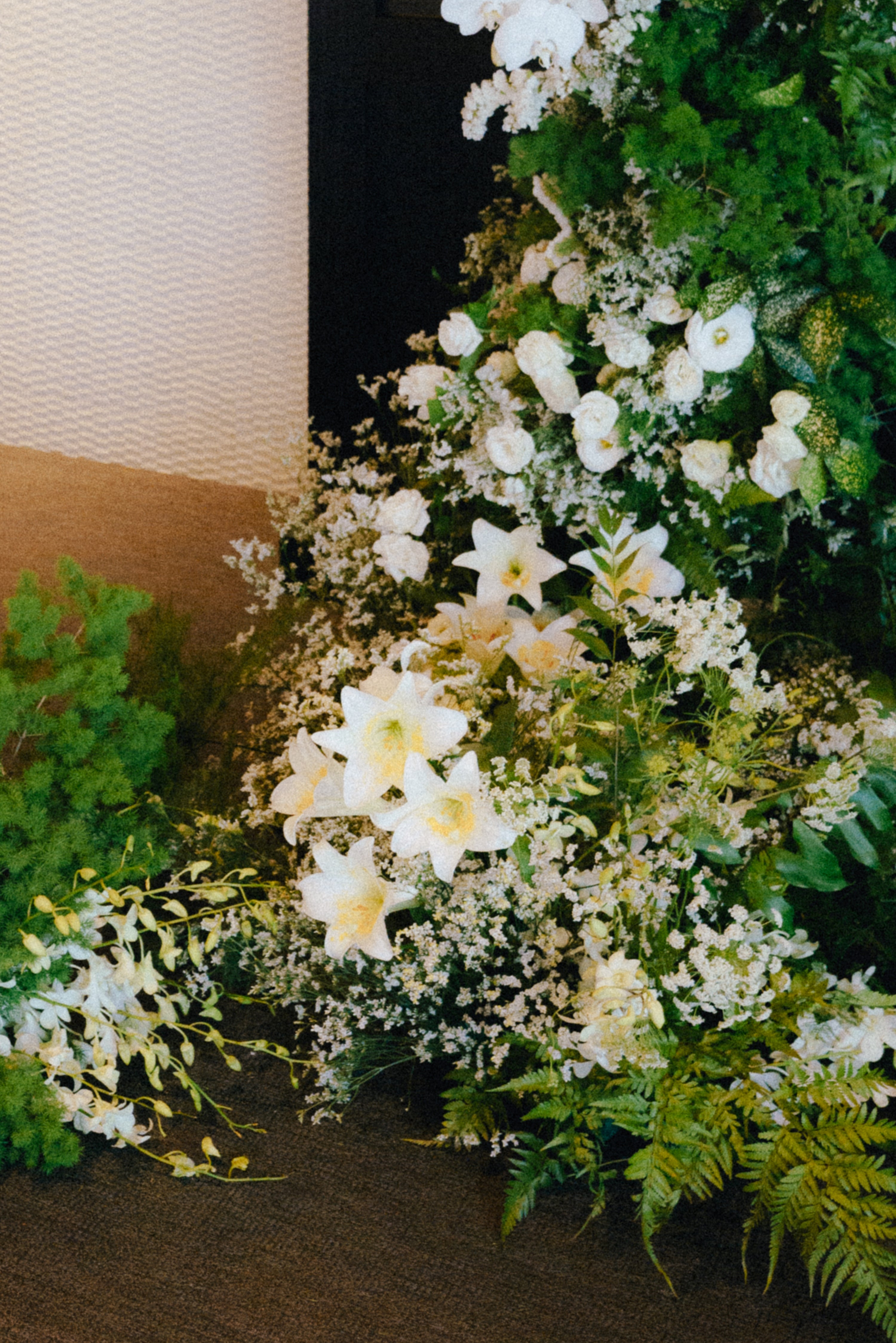 Botanical Floral Backdrop for Wedding at 1-Arden 21