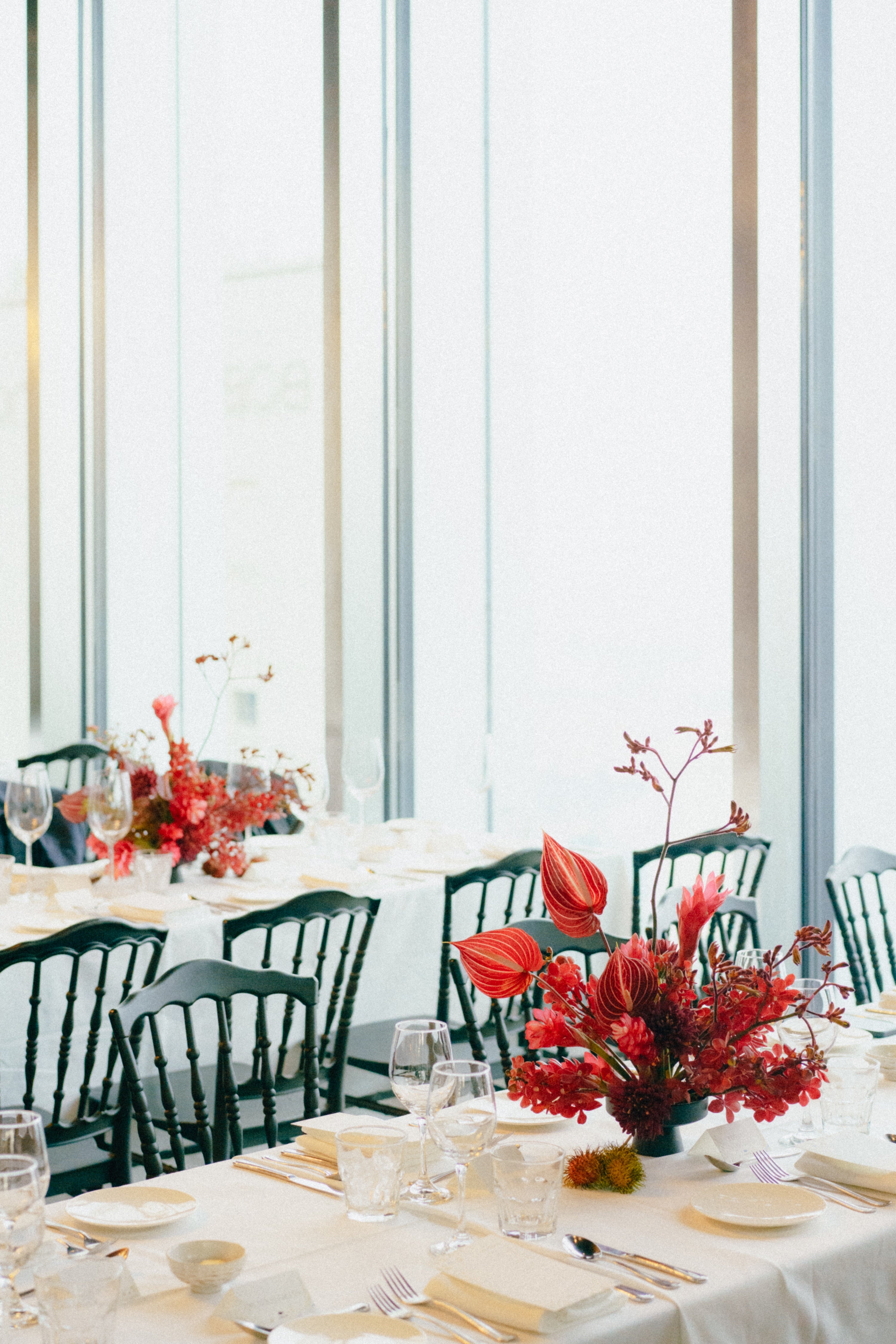 Botanical Floral Ikebana Table Arrangements with Fruits for Wedding at 1-Arden 08