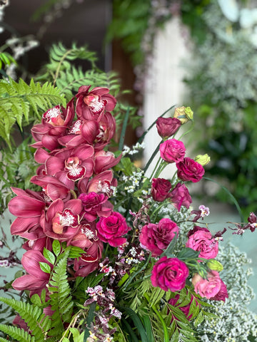 Botanical Floral Entrance Display for Wedding at Welsey Church 04