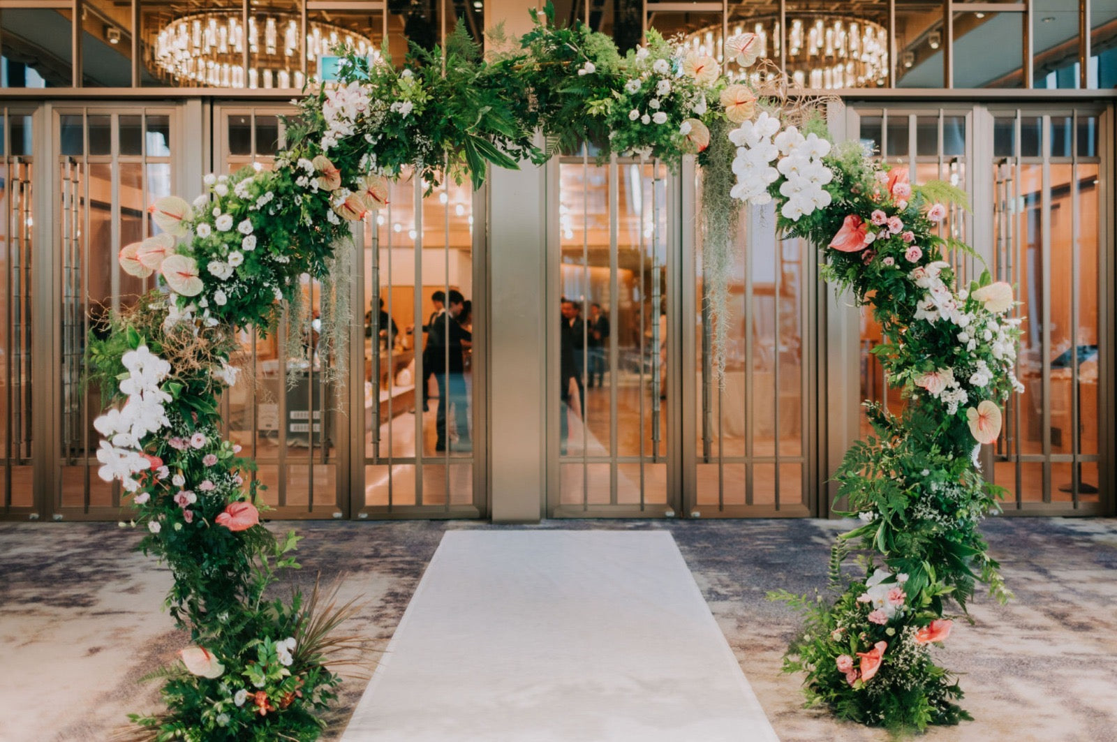 Botanical Floral Arch Backdrop for Wedding at Andaz 06