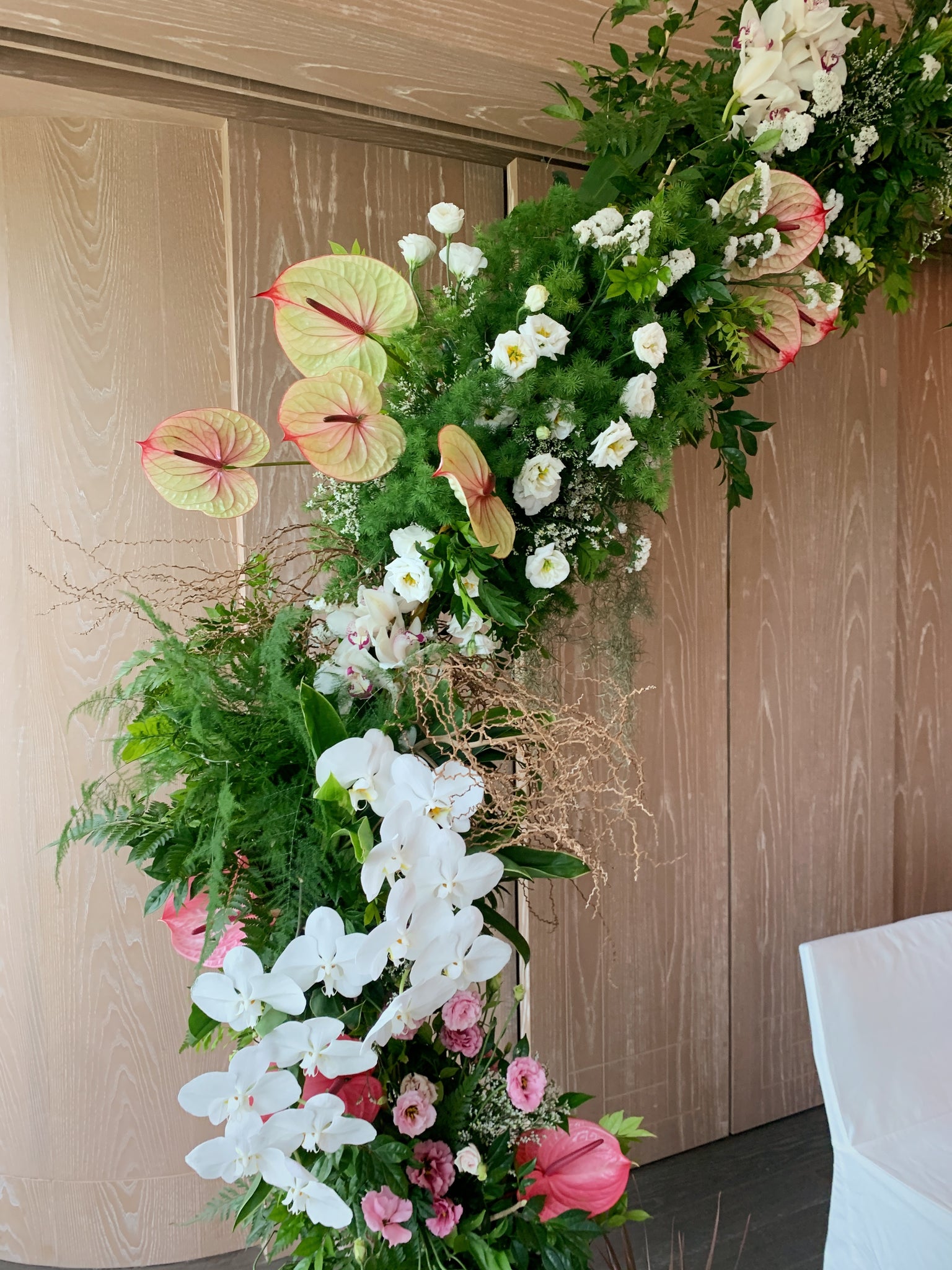 Botanical Floral Arch Backdrop for Wedding at Andaz 03