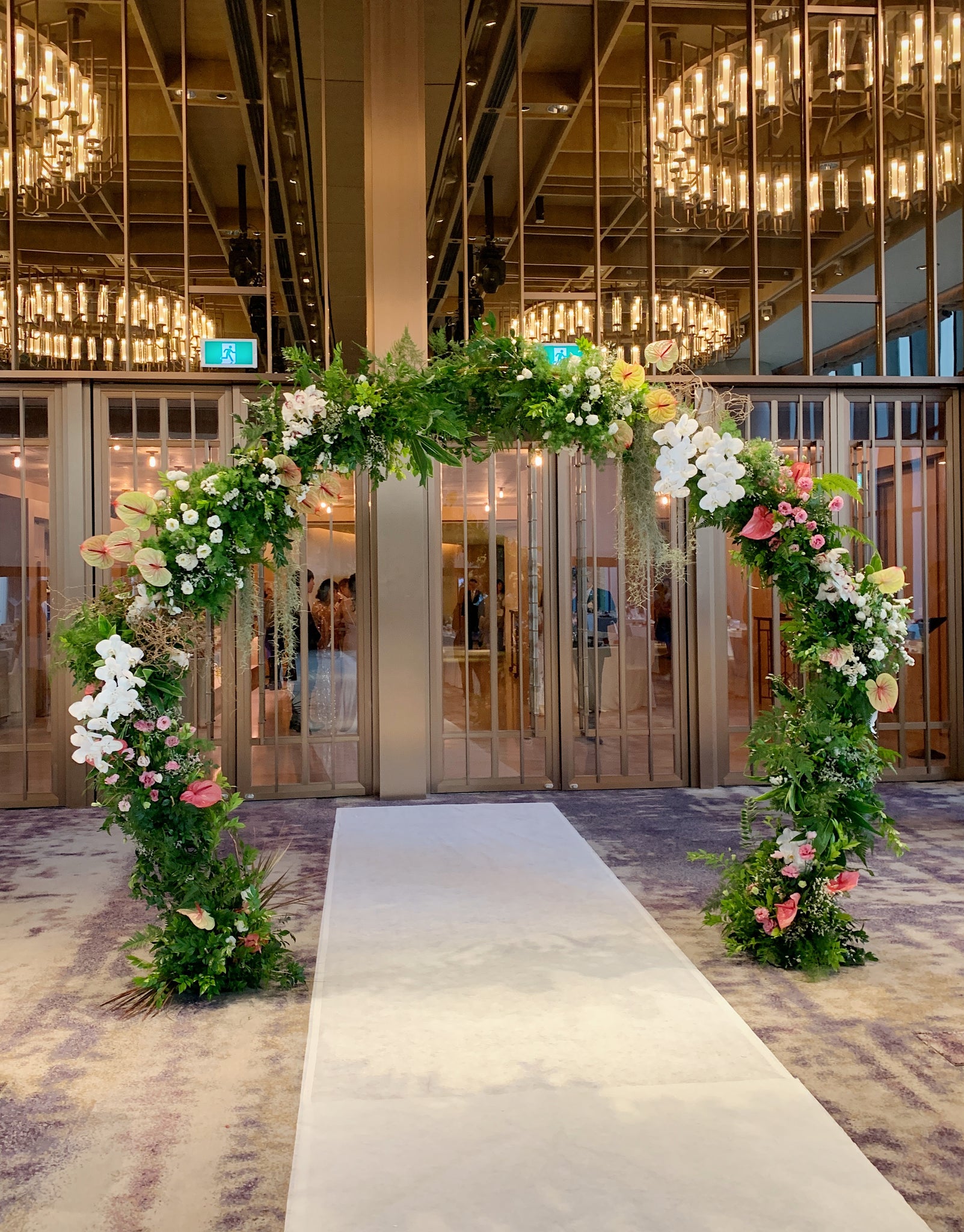Botanical Floral Arch Backdrop for Wedding at Andaz 07