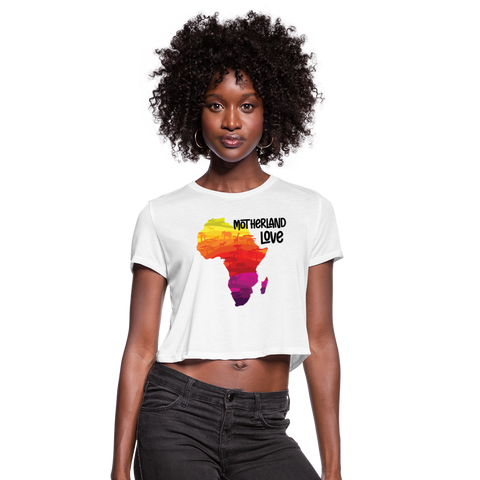 blackasf clothing motherland love women's cropped t-shirt