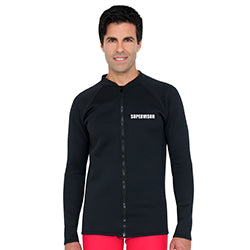 Custom neoprene wetsuit top by Tuga Sunwear