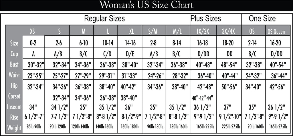 Size Chart – Femme Fatale