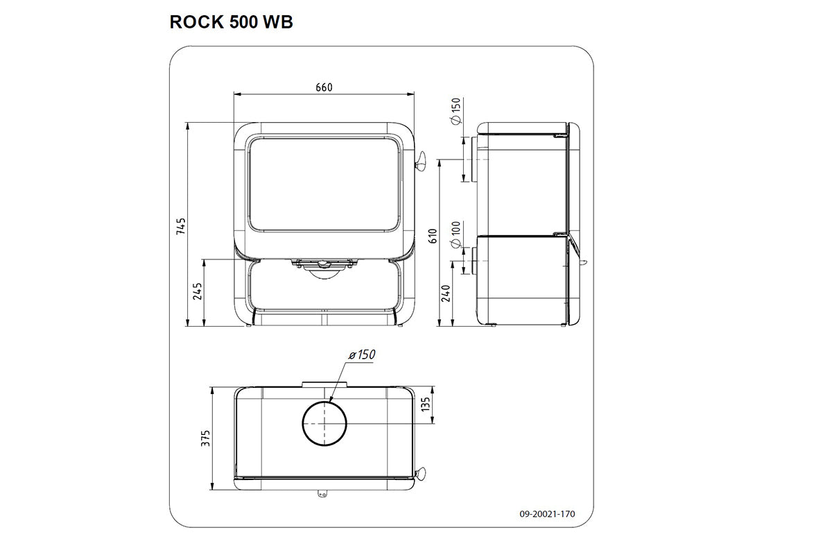 Dovre Rock 500 Wood Base Dimensions