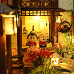 Large LED Oriental Wooden DIY Doll House