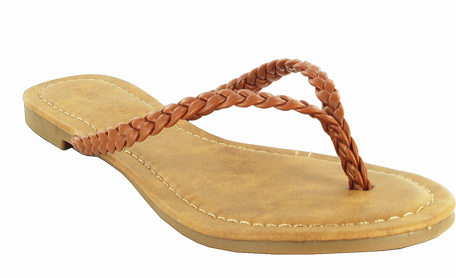 braided leather flip flops