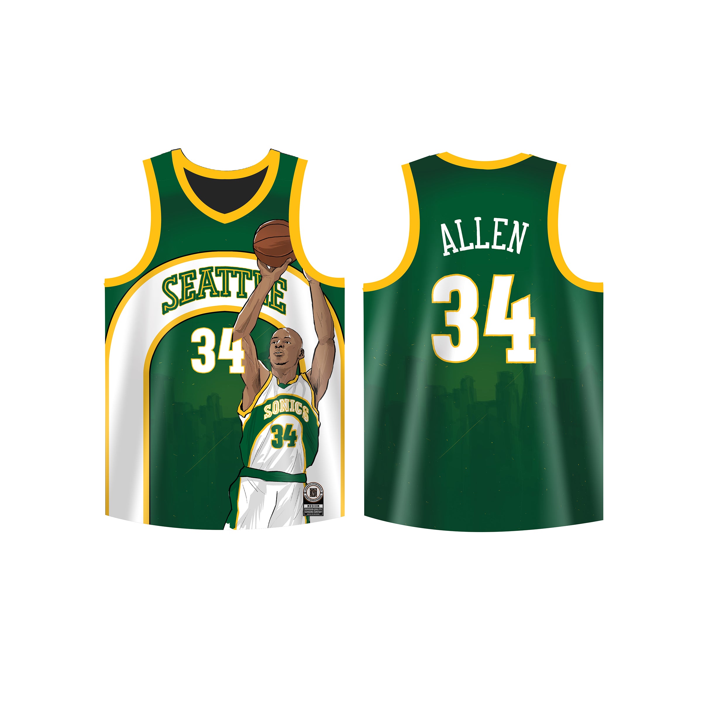 ray allen seattle jersey