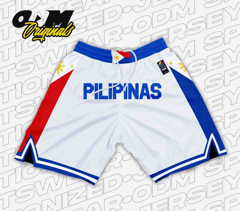 PILIPINAS Retro Shorts WHITE – On D' Move Sportswear