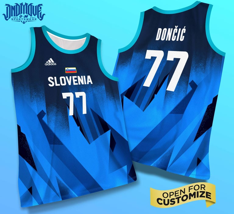 Team SLOVENIA Basketball OLYMPIC JERSEY On D' Move Sportswear