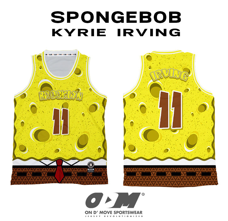 KYRIE IRVING SPONGEBOB JERSEY, BROOKLYN NETS KYRIE IRVING SPONGEBOB FULL  SUBLIMATION