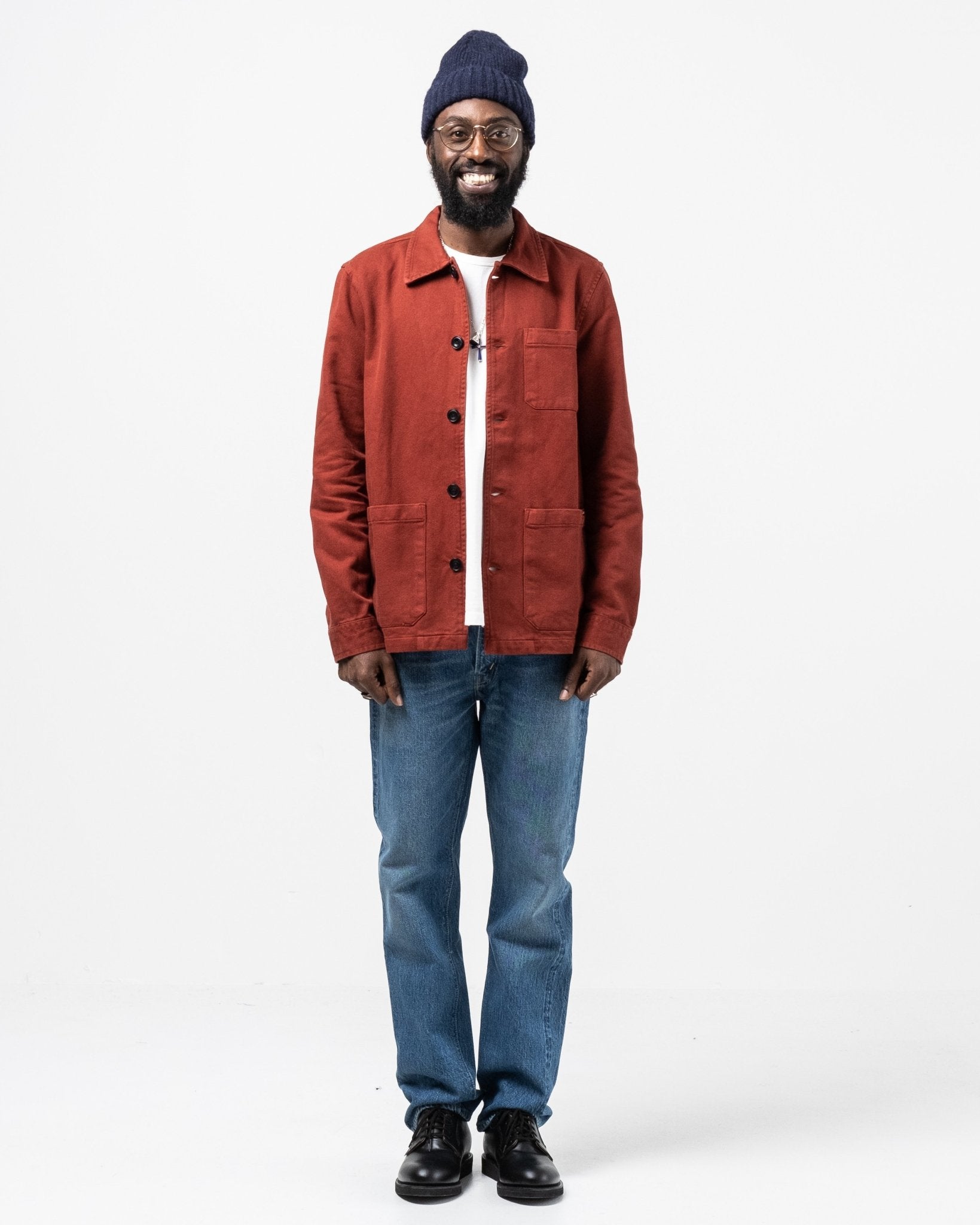 Barney Worker Jacket Brick Red