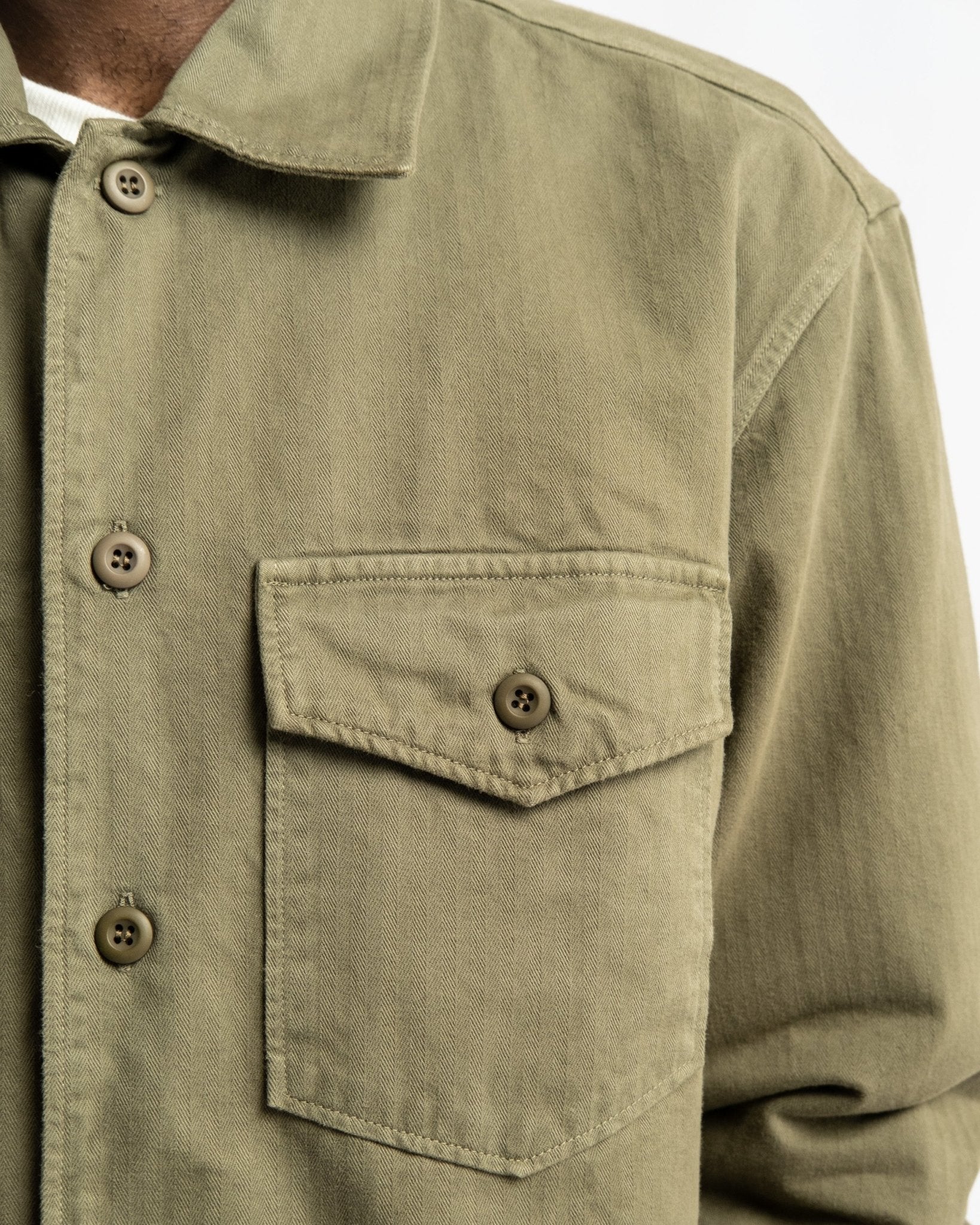 Fatigue Shirt Herringbone Twill Military