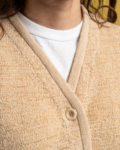 Knitted Cardigan Beige Faux Cord W by Our Legacy ▶️ Meadow