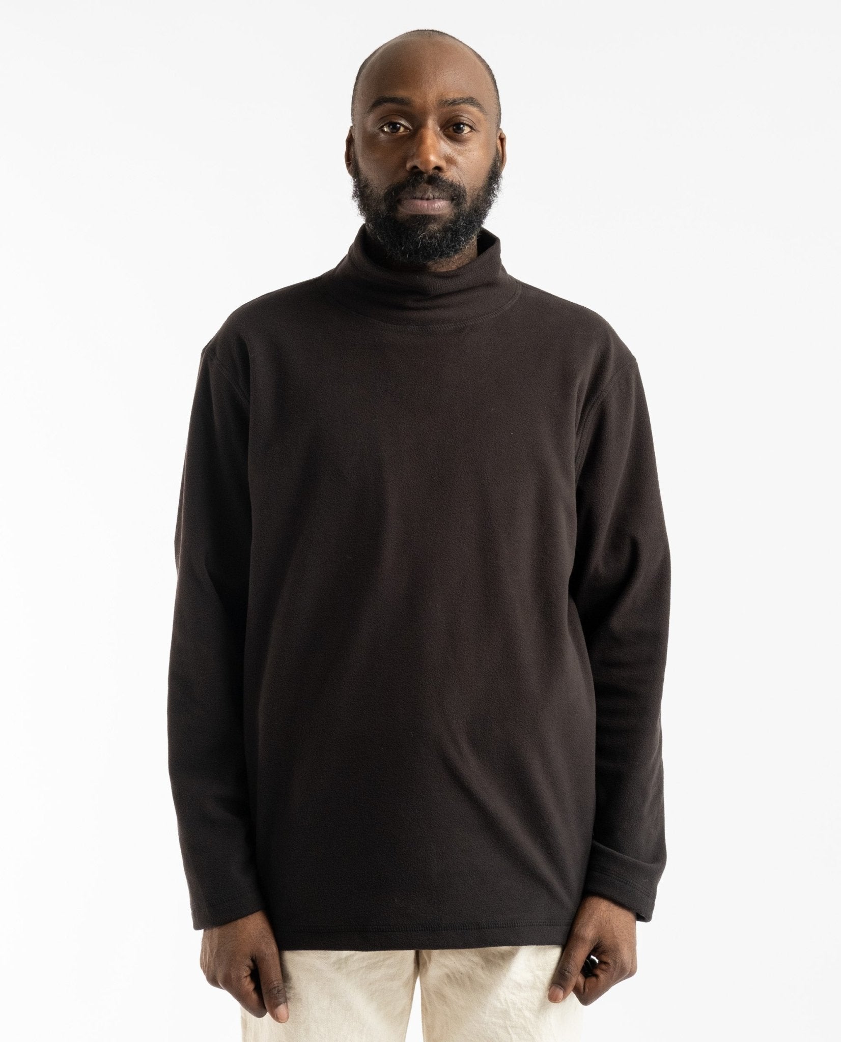 Polar Fleece Mock Neck Black