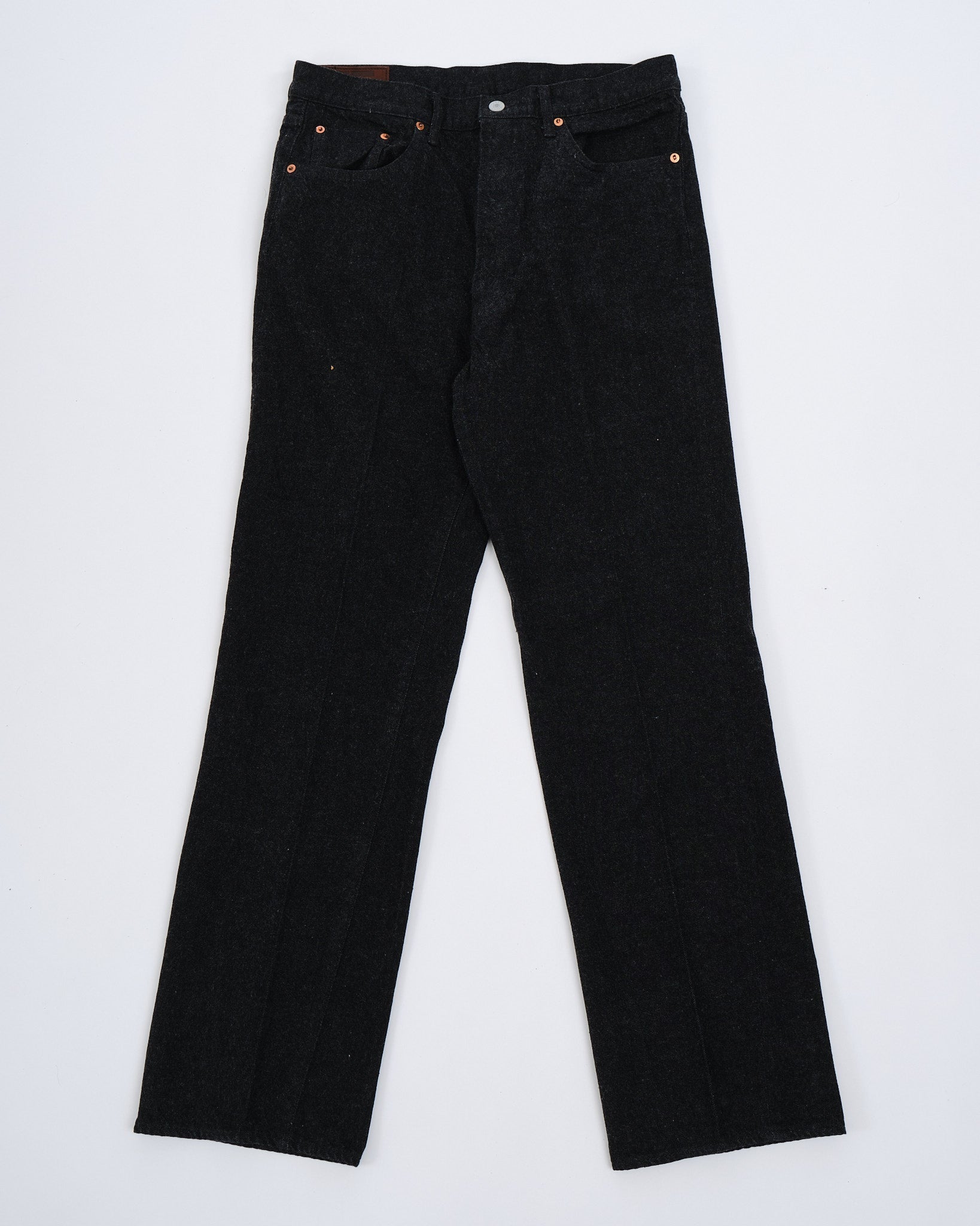 Skate Shoecut Denim Pants Black One Wash