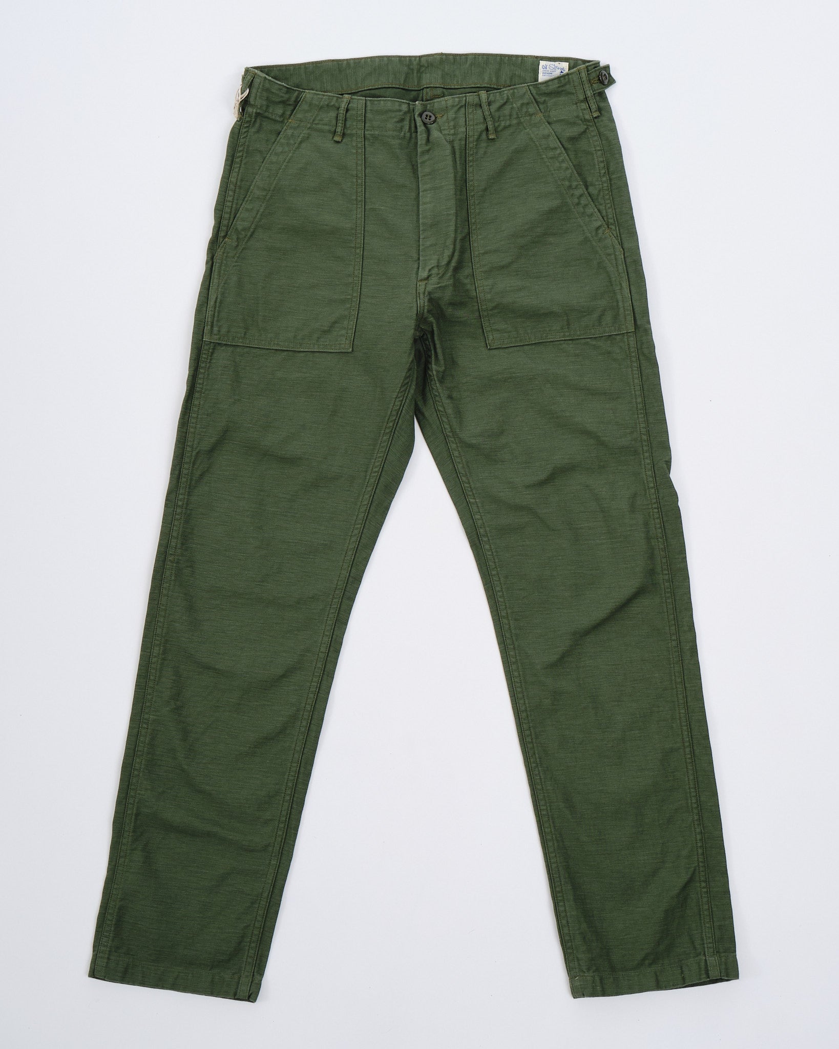 SLIM FIT FATIGUE PANTS GREEN