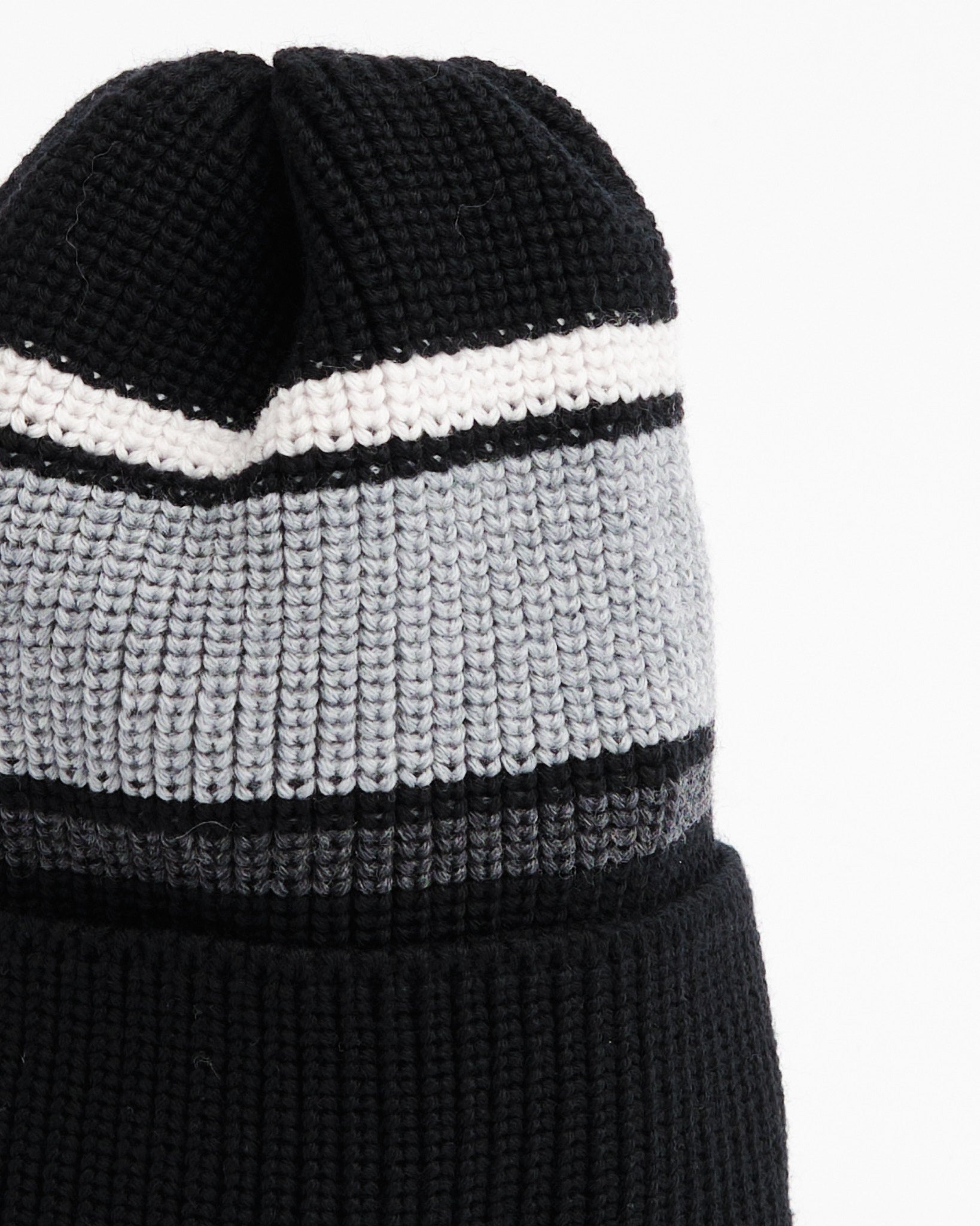 Stripe Beanie Black