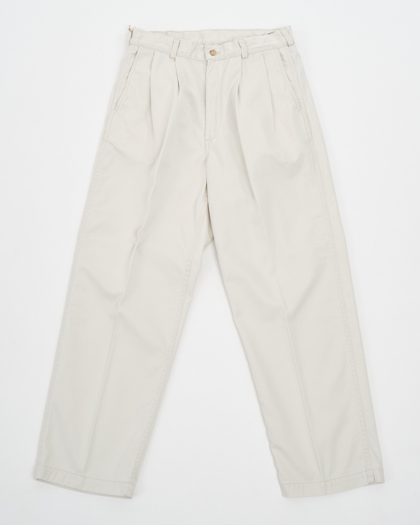 TWO TUCK WIDE TROUSERS IVORY