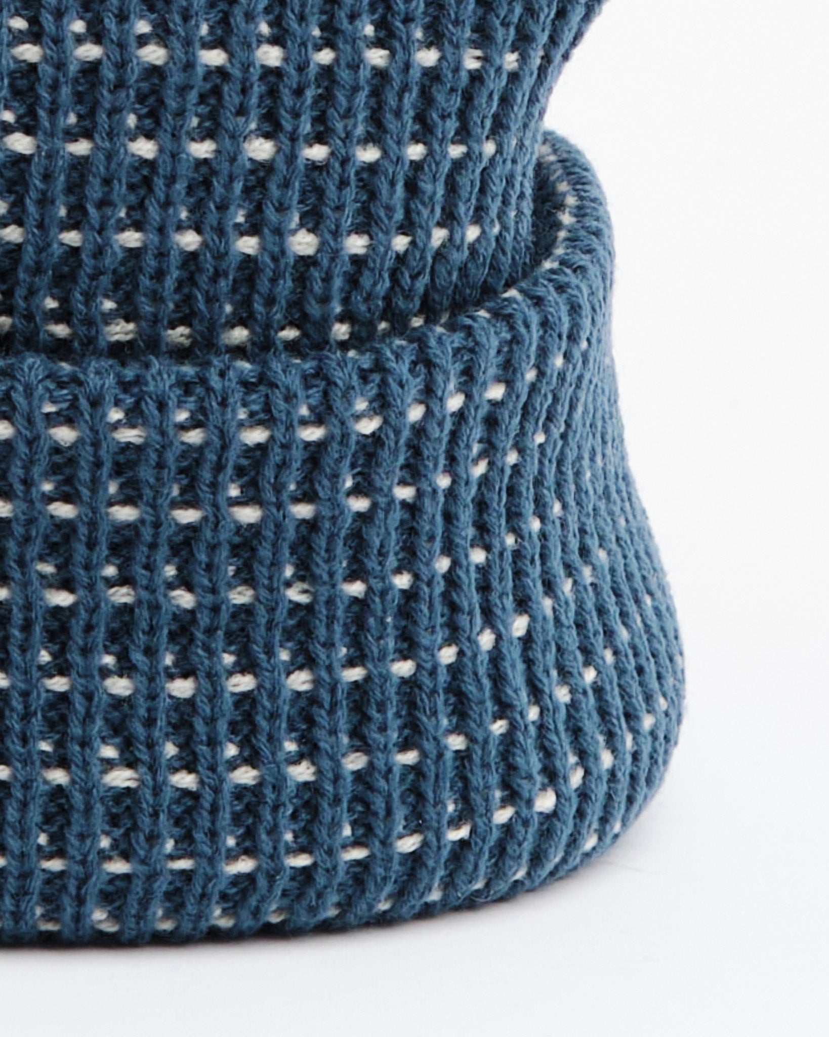 Waffle Beanie Denim Blue