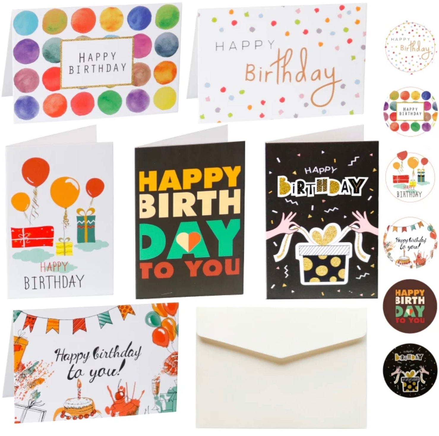 Greeting Cards Birthday Pack Of 6 Mini Cards