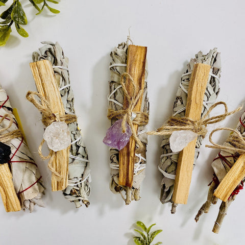 white sage for smudging and meditation at home 