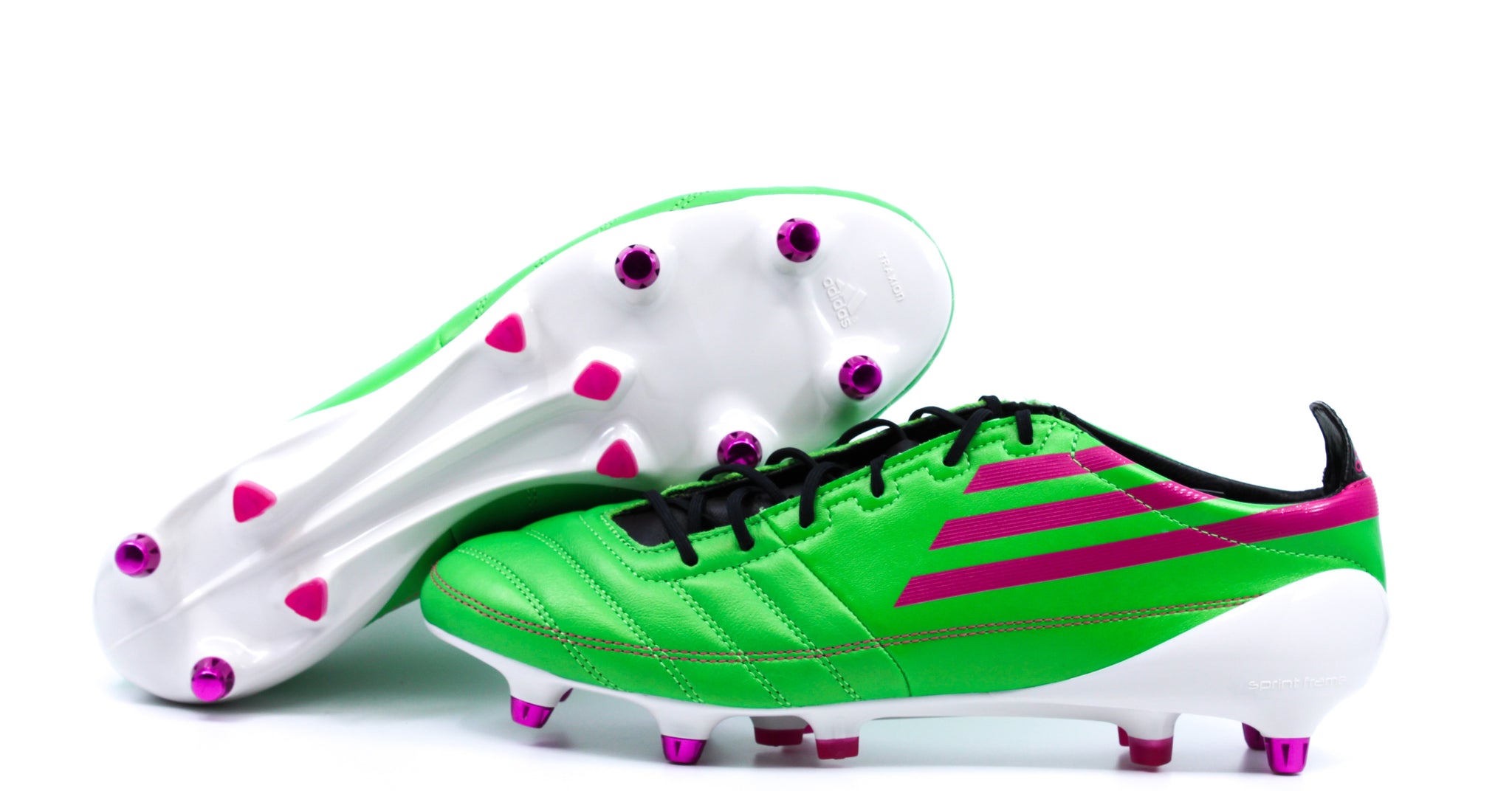 adidas f50 green and pink