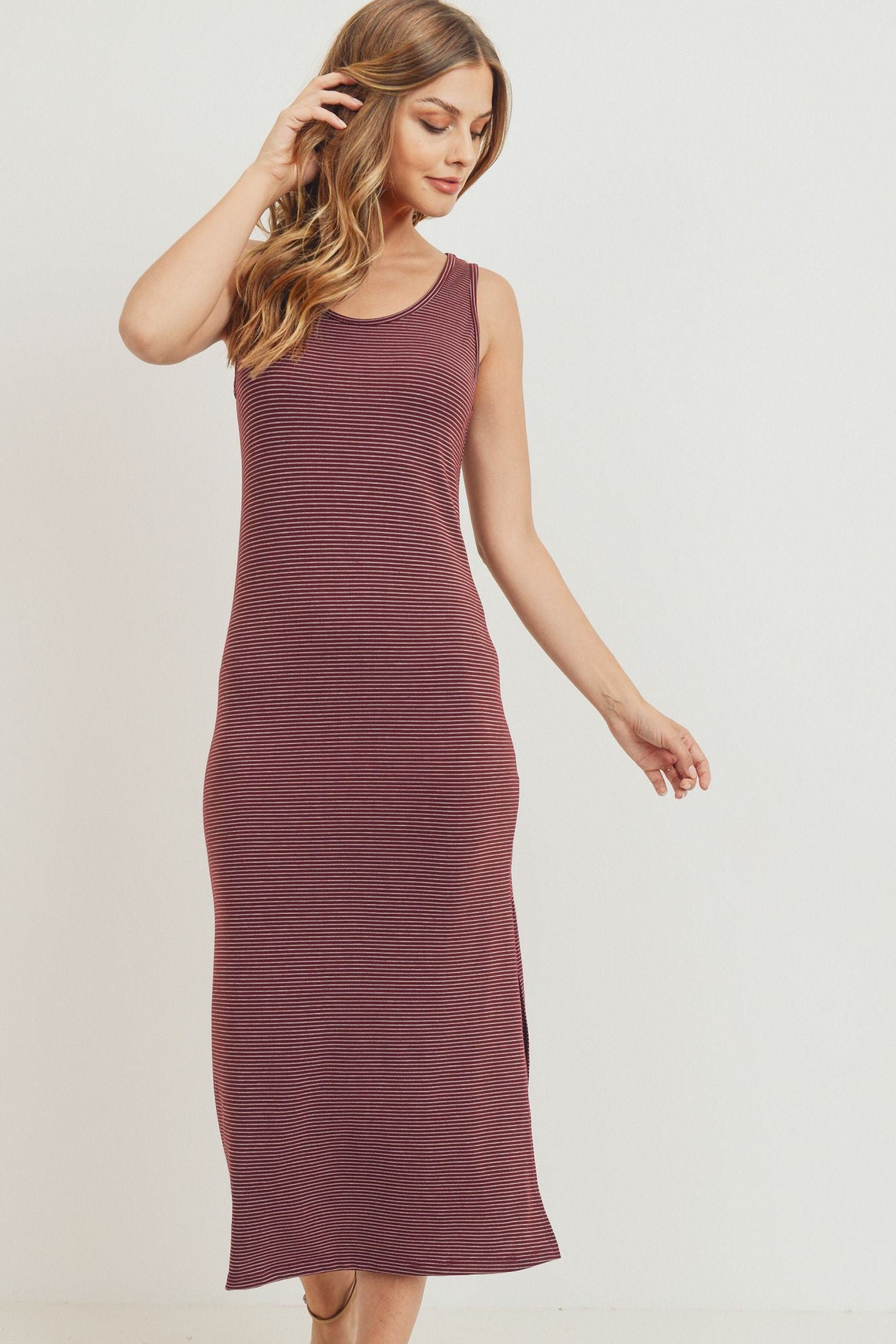 slim fit midi dress