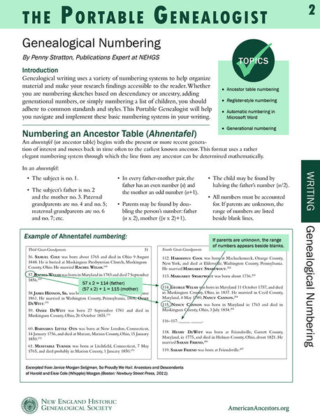 easy numbering system for ancestors