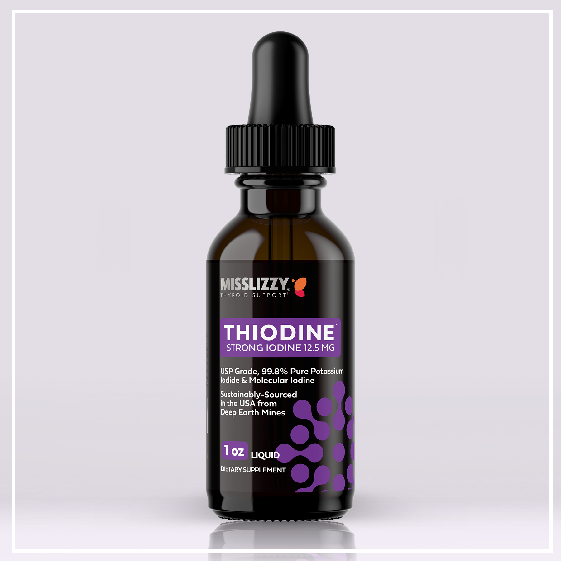 Thiodine Total Iodine Complex, Lugol's 5% Solution, USP, Thyroid Support - Miss Lizzy Thyroid Supplements product image