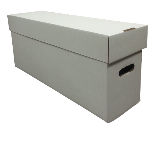 Bundle of 10 Magazine Cardboard Storage Boxes - WHITE without Graphics by  Max Pro Collecting Supplies