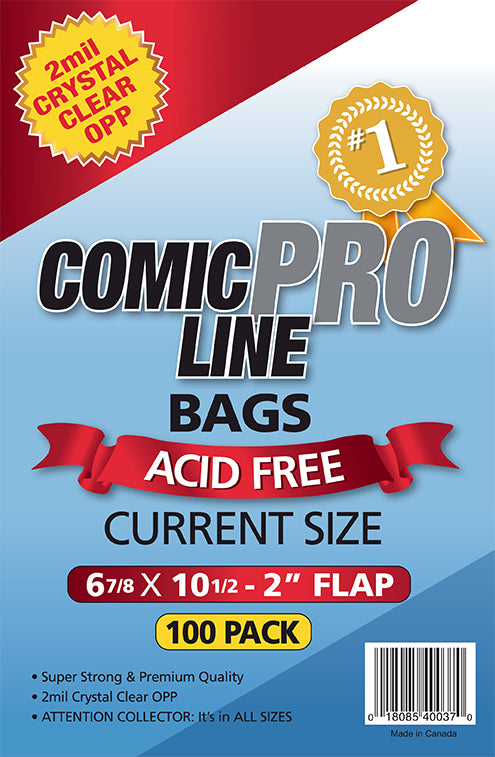 10 – Magazine (8 7/8″) SIZE, Magazine COMIC BOOK BAGS and BACKING BOARDS –  Hot Flips