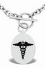 MEDICAL Personalized Oval Toggle Stainless Steel Bracelet