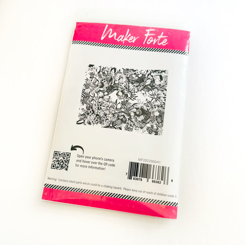 Stamp - Fabulous Flora Background - Maker Forte - White Rubber | Maker Forte