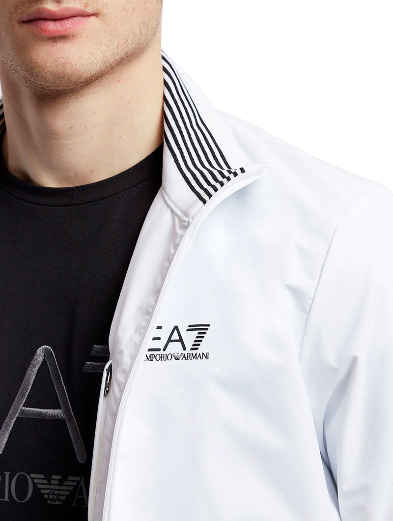 white ea7 jacket