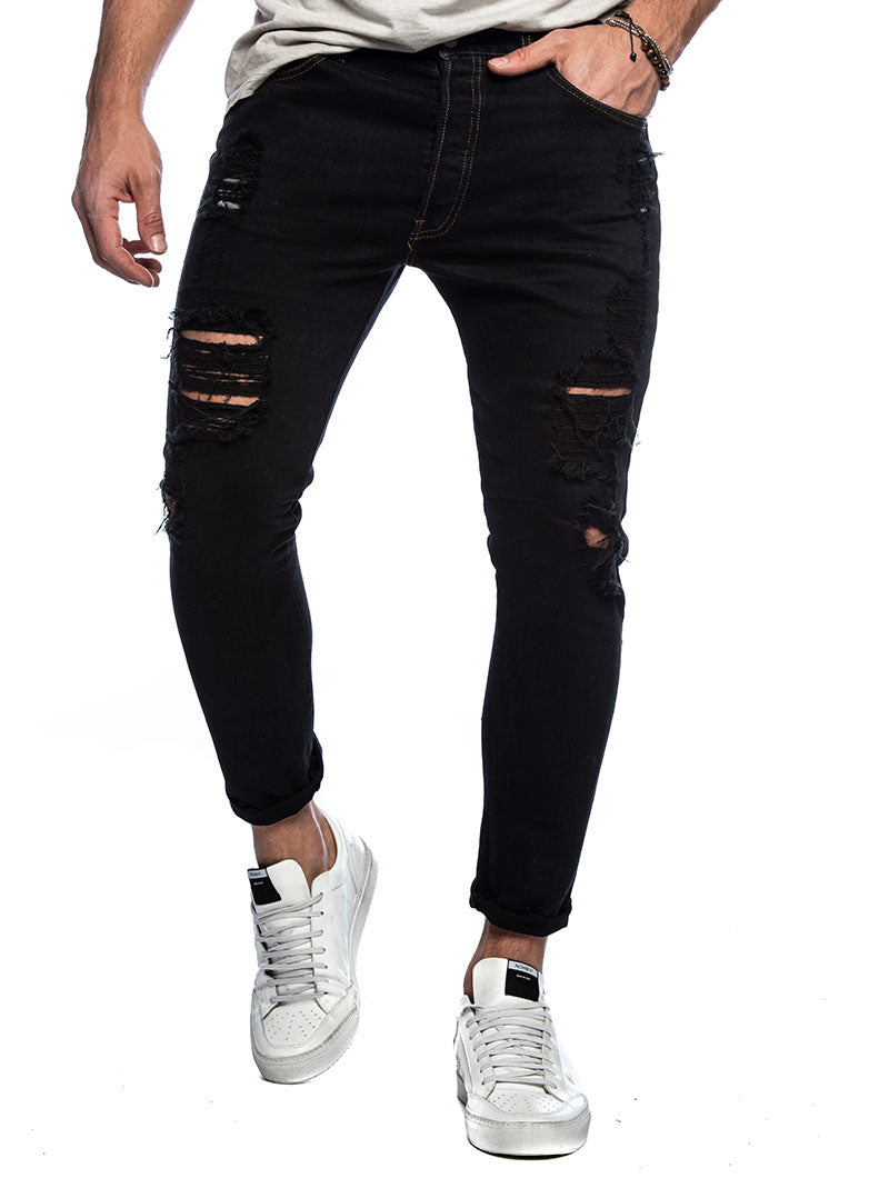 501 distressed jeans