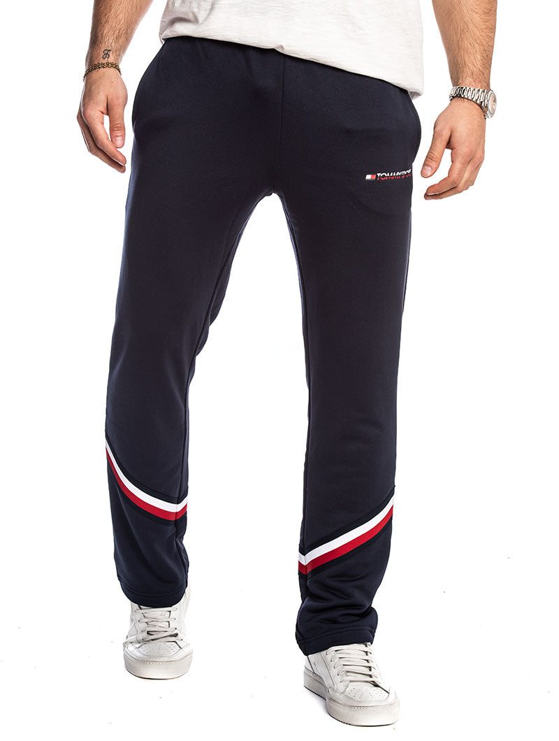 tommy hilfiger navy taped track pants