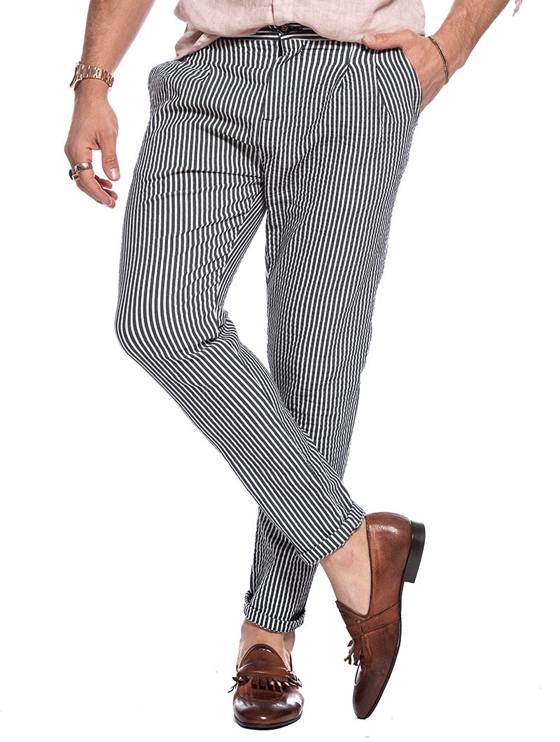 Men's Striped Pants in Seersucker – Nohow Style