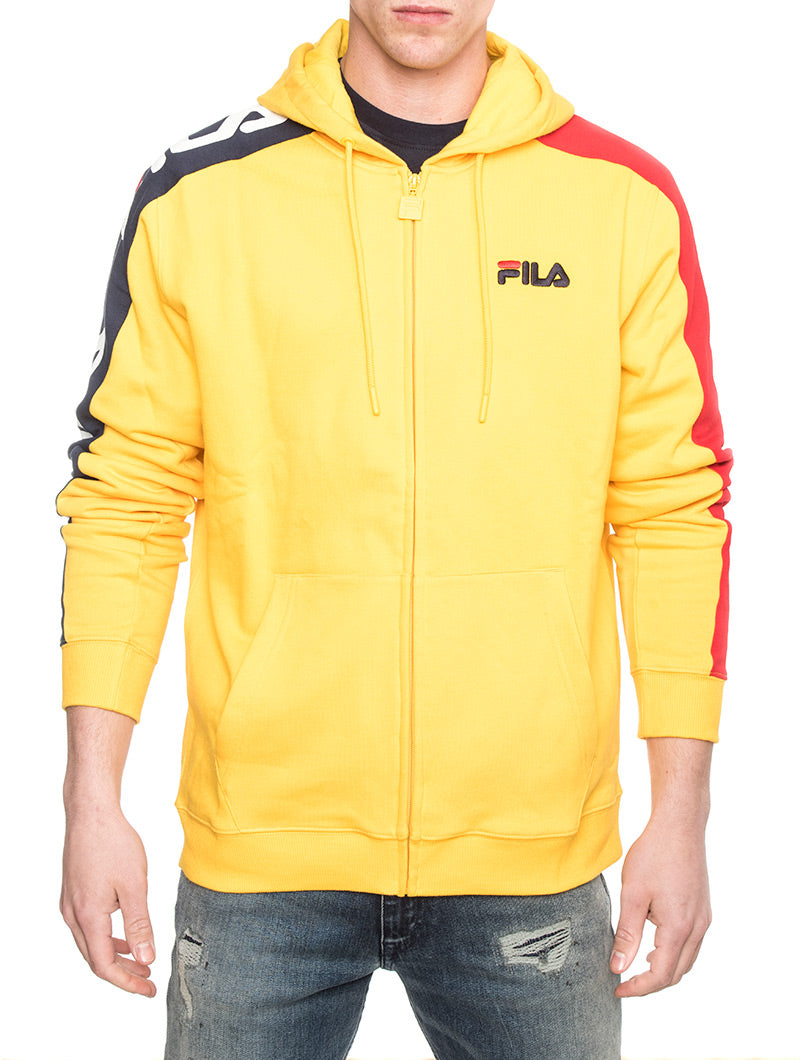 yellow red and blue fila jacket