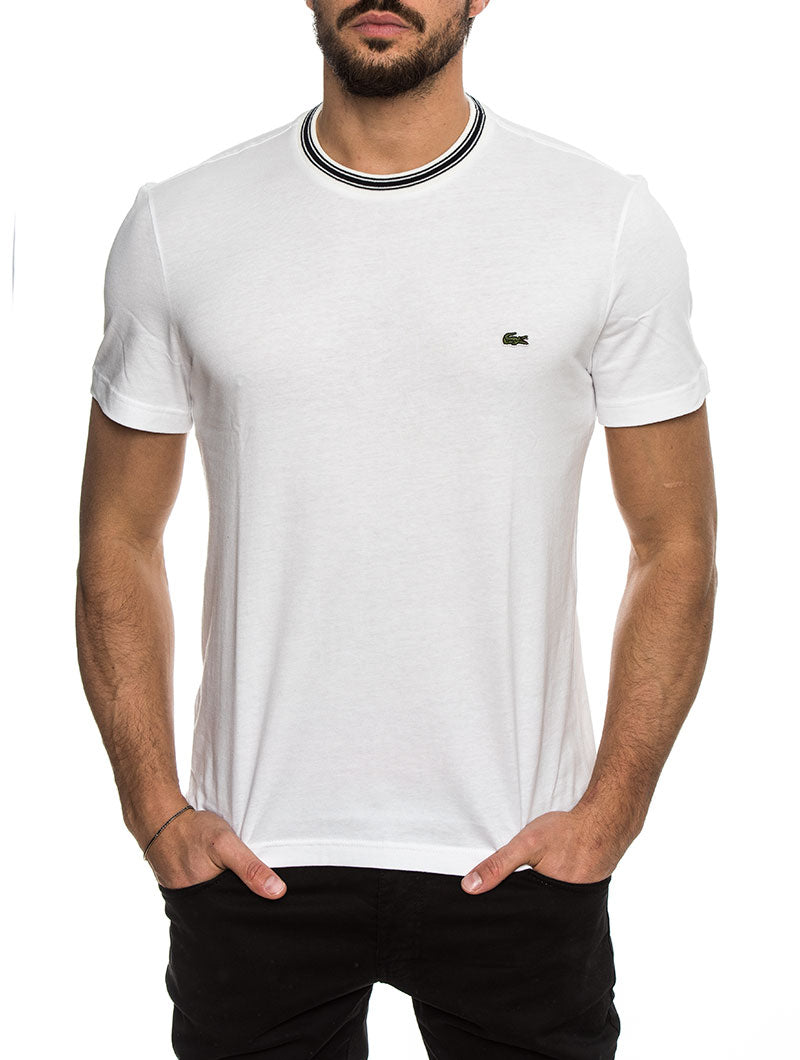 lacoste plain white t shirt
