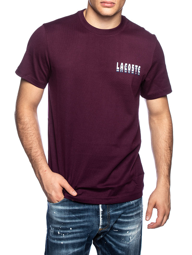 lacoste t shirt bordeaux