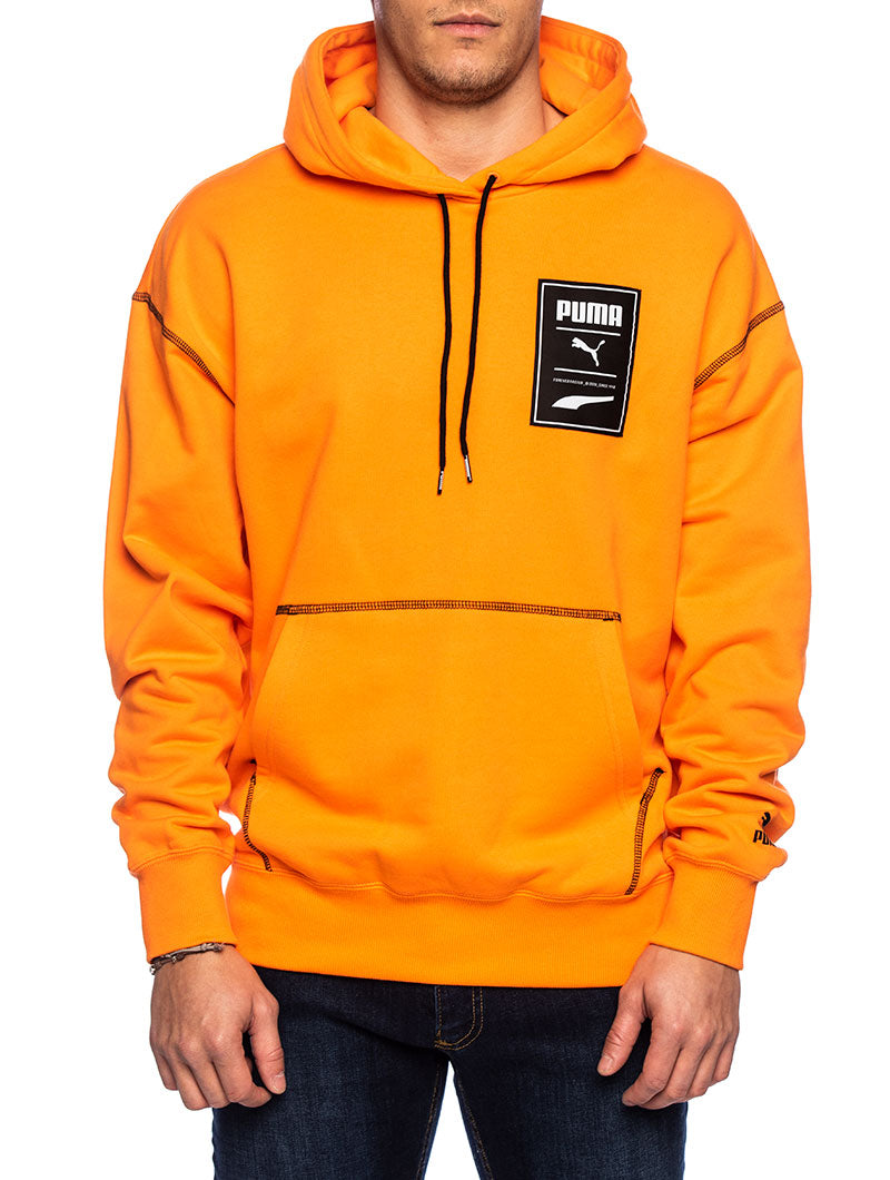 graphic orange hoodie