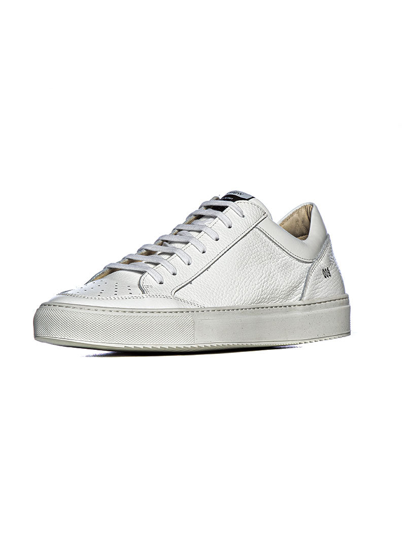 009 SNEAKERS IN WHITE HAMMERED LEATHER 