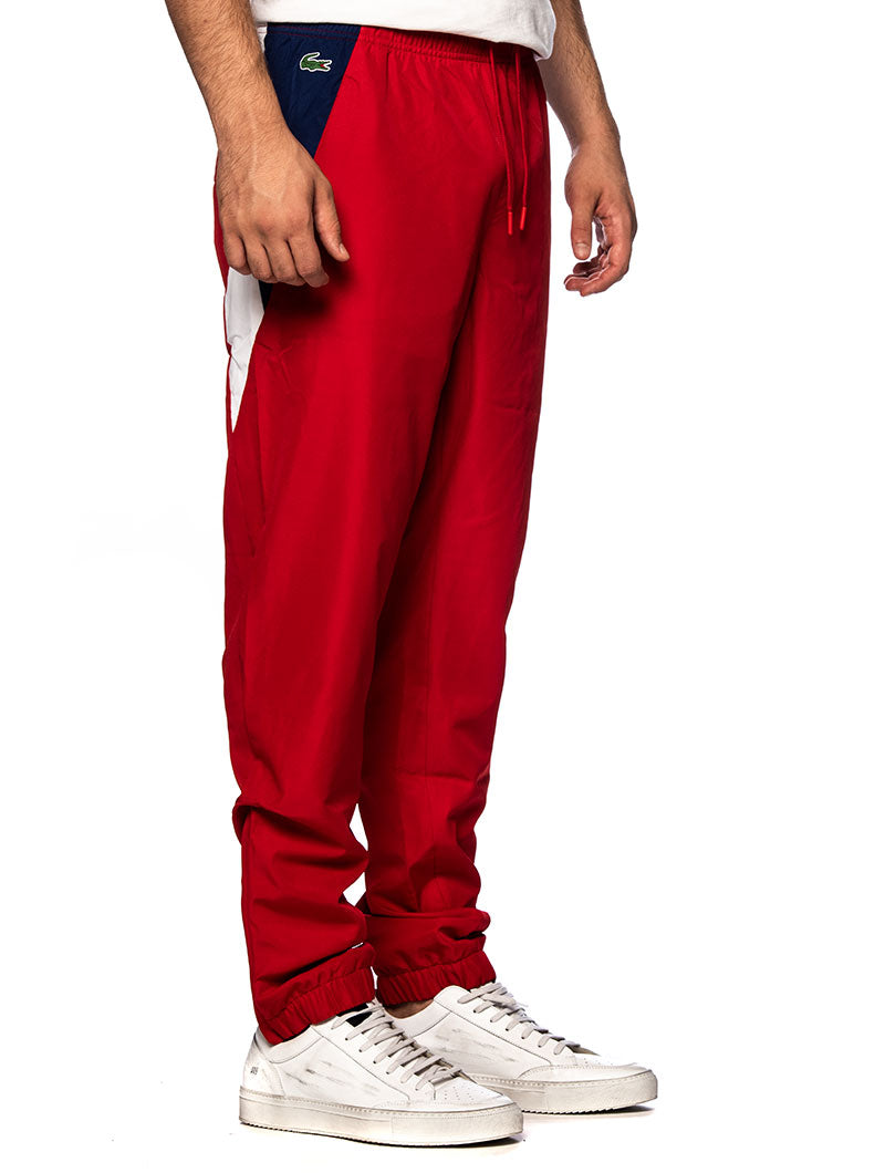 red lacoste sweatpants