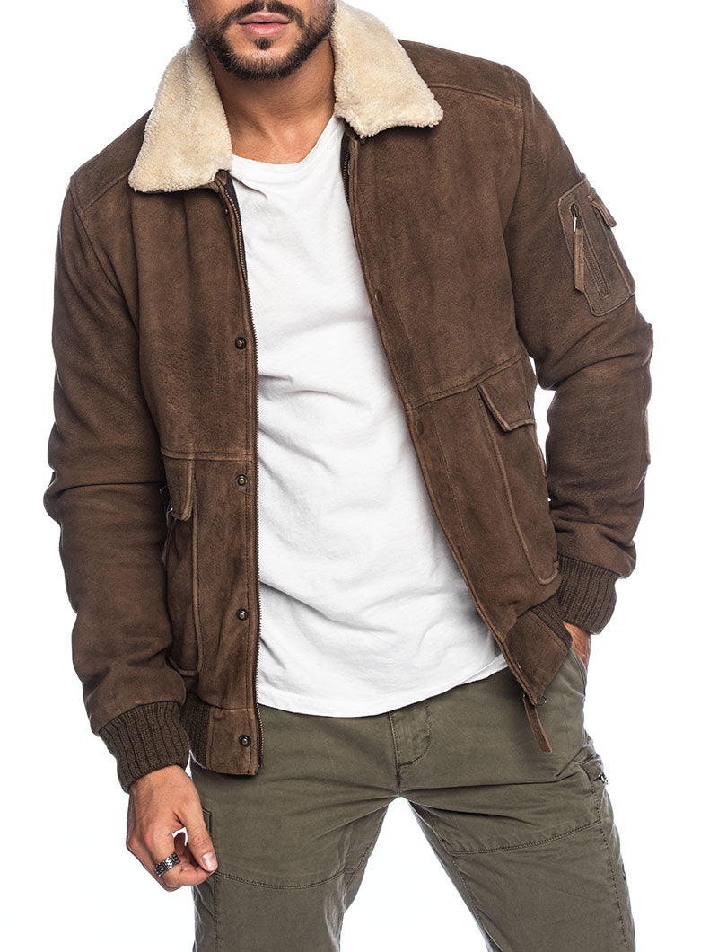 MIGUEL LEATHER JACKET IN BROWN – Nohow Style