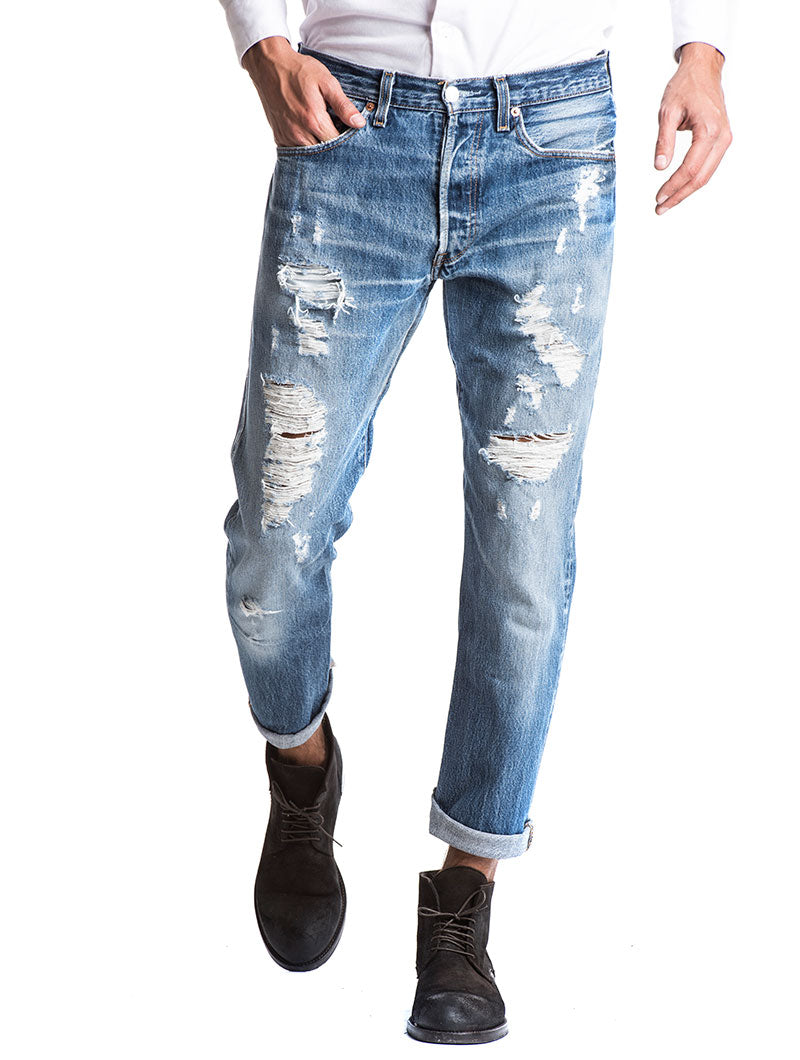 levi's 501 distressed jeans Cheaper 